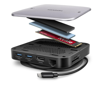 Stacja dokująca do laptopa Axagon HMC-UFO USB-C 10Gbps UFO 9in1 hub